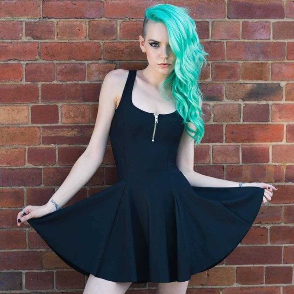 BLACKMILK Matte Evil Zip Dress size Medium